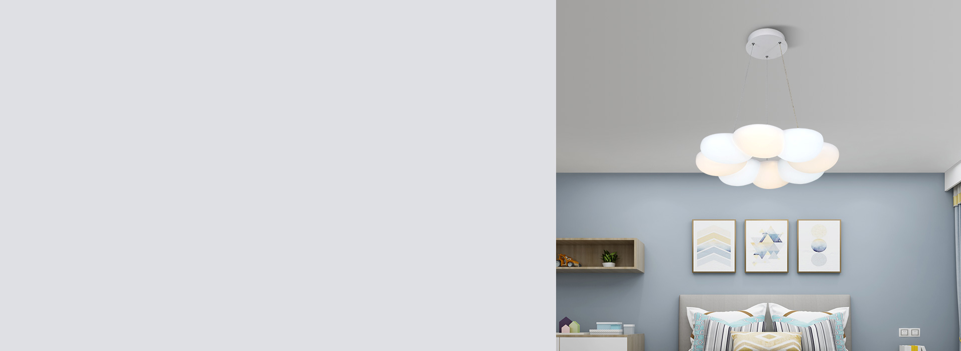 卧室：陪你快乐地入睡
 抬头看见花朵般的...